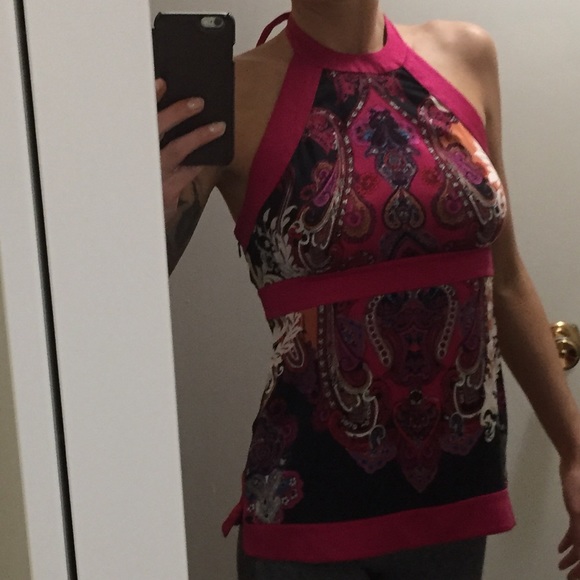 Silk paisley Bebe tank top - Picture 8 of 8